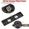 European license plate frame Dual 12Led Night Vision Car Camera System 170° Fisheyes Lens BSD/ADAS Buzzer Alarm Backup Camera