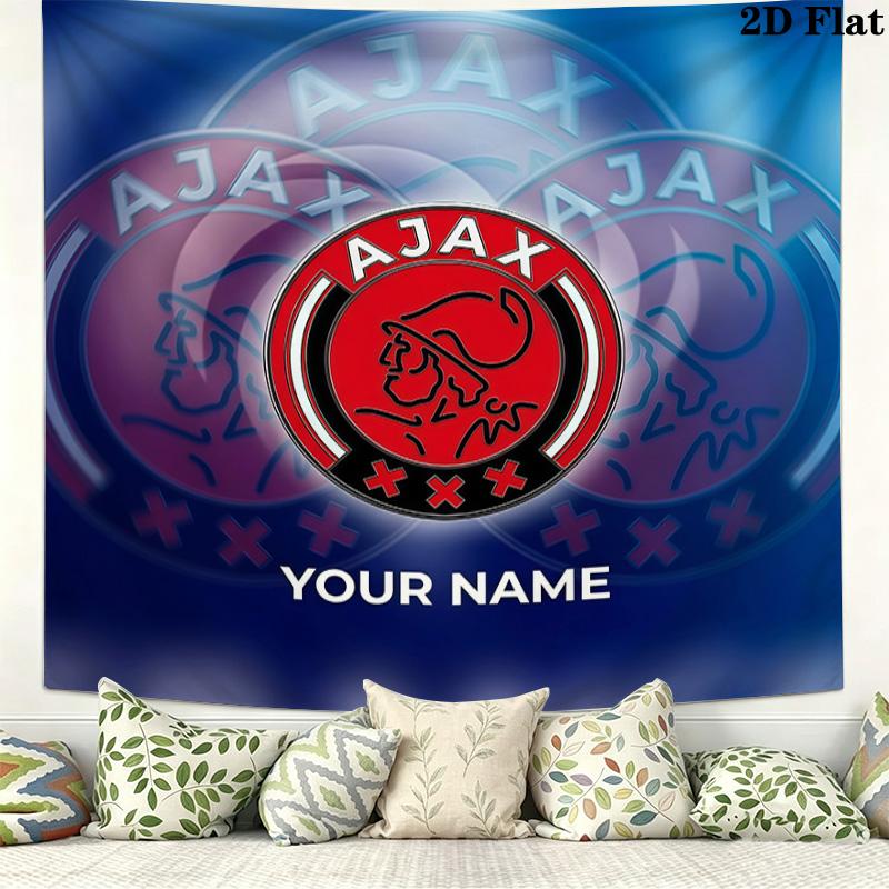 Custom Name Ajax Amsterdam3Printed Tapestry – Wall Hanging for Bedrooms, Dorms, and Home Decor