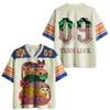 Japanischer Stil Trendig Harajuku 3D-Druck V-Ausschnitt Jersey Erwachsene Mode Lässig Y2k Atmungsaktiv Schnelltrocknend T-Shirt Unisex Oberteile Tee