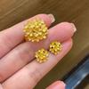 Anello Floreale Hydrangea Dorata - Anello da Donna Cinese per Matrimonio Sposa Accessorio per Abito Xiuhe, Oro Imitazione, Dito Indice.