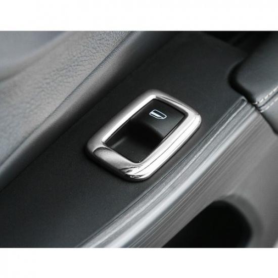 4pcs Car Window Lift Button Trim Frame Kit for Jeep Grand Cherokee 2011+ Chrome