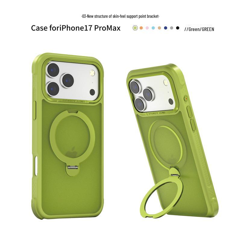 Apple 17 Pro Max Rotating Bracket Phone Case with iPhone 16 Skin Feel iPhone 16e/17e