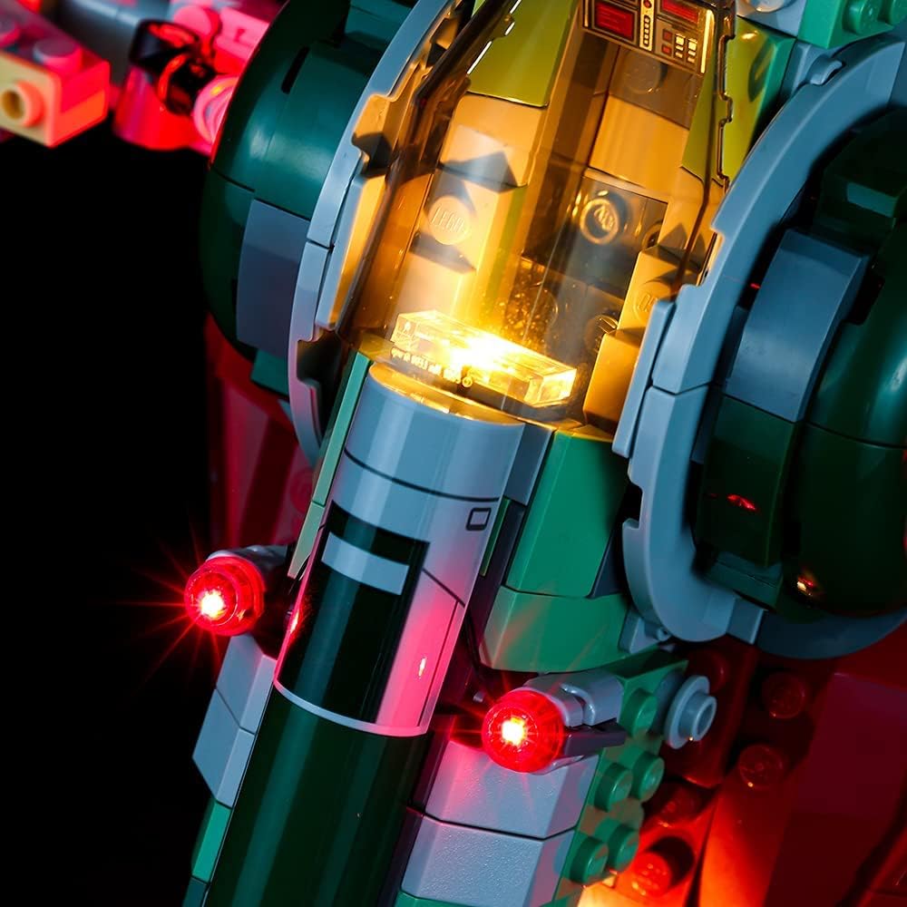 Kyglaring LED Lighting Kit for Lego Star Wars Boba Fett's Starship and Lights Set Compatible with Lego 75312 Building Kit - Not Include The Model