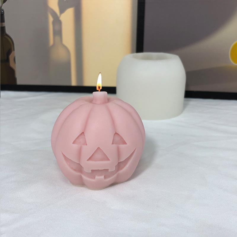 Halloween Pumpkin Silicone Candle Mold 3D Evil Skeleton Crafts Resin Plaster Soap Making DIY Chocolate Ice Cube Baking Tools