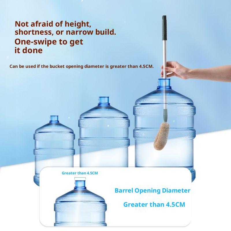 Bucket Brush Brush L-Shaped Cleaning Brush Aluminum Alloy Handle Suitable For Hanging Water Bottle Cleaning Products