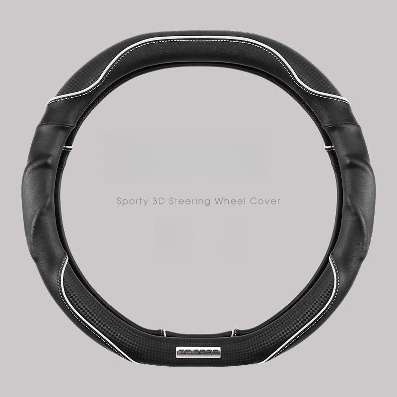 BFA1 Nappa Leather Car Steering Wheel Cover Universal Anti Slip Steering Wheel Covers Car Accessories Carbon Fibre Steering Covers