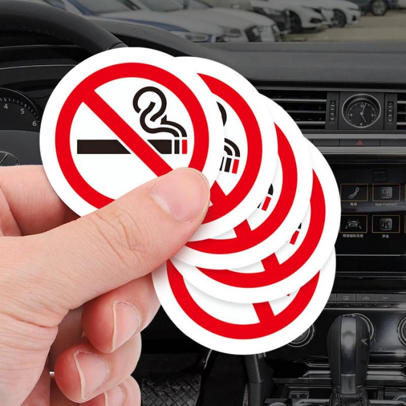 2/5pcsNo Smoking Sign Sticker Indoor Outdoor Office Coffee Shop Library Train No Smoking Adhesive Sticker