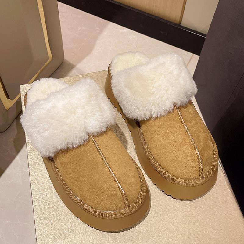 

Новые зимние ботинки, пушистые новые модели, теплые хлопковые тапочки на толстой подошве, женский зимний бархатный сезон, ежегодная одежда, мода на сумку-голову 35 хаки