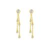 Tassel Drop Earrings Gold Color Zircon Earrings Light Luxury Accessories Dangling Earrings  Women