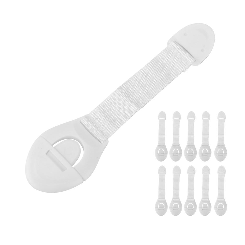 Child Safety Strap Locks Strong Adhesive Adjustable Length Safety Locks for Refrigerator Toilet Cabinet Drawer Door