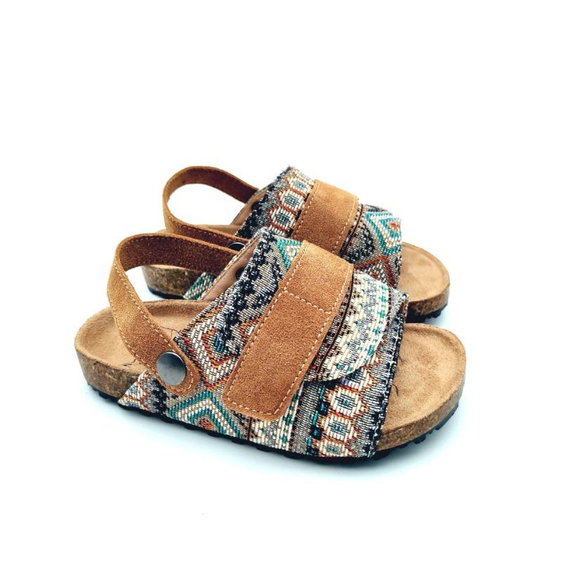 

Детские бохо-стиль льняные антиплюшевые сандалии Boken для девочек, повседневные тапочки с мягкой подошвой для мальчиков 23 коричневый