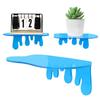 Wall Mount Storage Rack Acrylic Small Wall Shelf Strong Load-bearing Blue Wall Mount Storage Organizer Corner Display Shelf