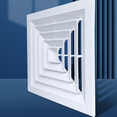 Čtvercový stropní difuzor Nastavitelný Snadná instalace Výdech klimatizace Větrací ventilátor pro příslušenství výdechových otvorů