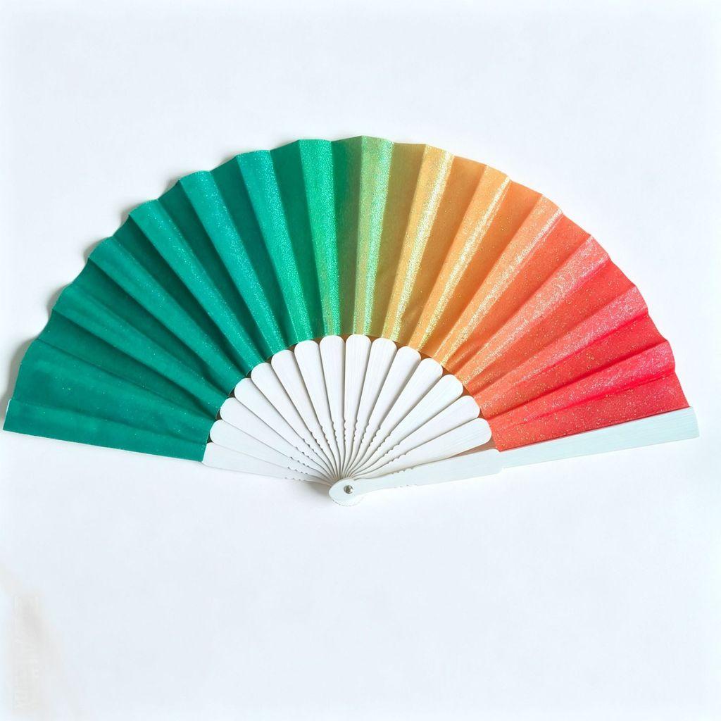 Chinese Style Folding Fan With Plastic Frame For Dance Performances And Gifts