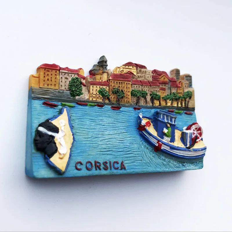 Frankreich Reise Kühlschrank Aufkleber Paris Korsika Tourismus Souvenirs Magnetische Aufkleber für Kühlschrank Hochzeitsgeschenke Kühlschrankmagnete