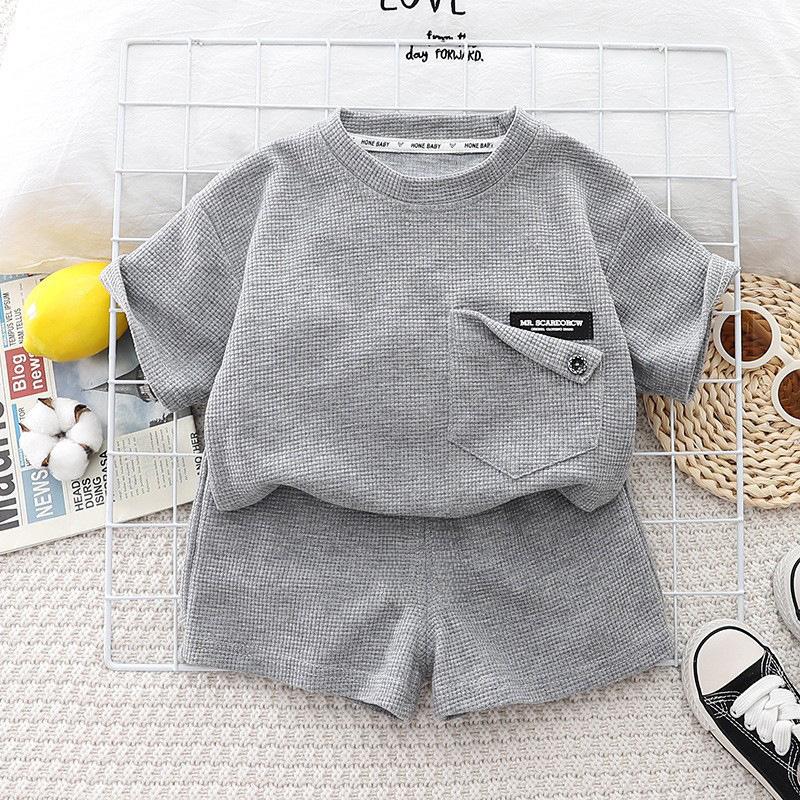Cotton Soft Baby Boys' and Girls' Clothing Sets Casual Fashion Kids Short Sleevesuits Summer Wear