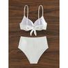 Gerüschter High Waist Bikini Push Up Badeanzug Damen Bademode Frauen Zweiteiliger Bikini Set Badegast Badeanzug