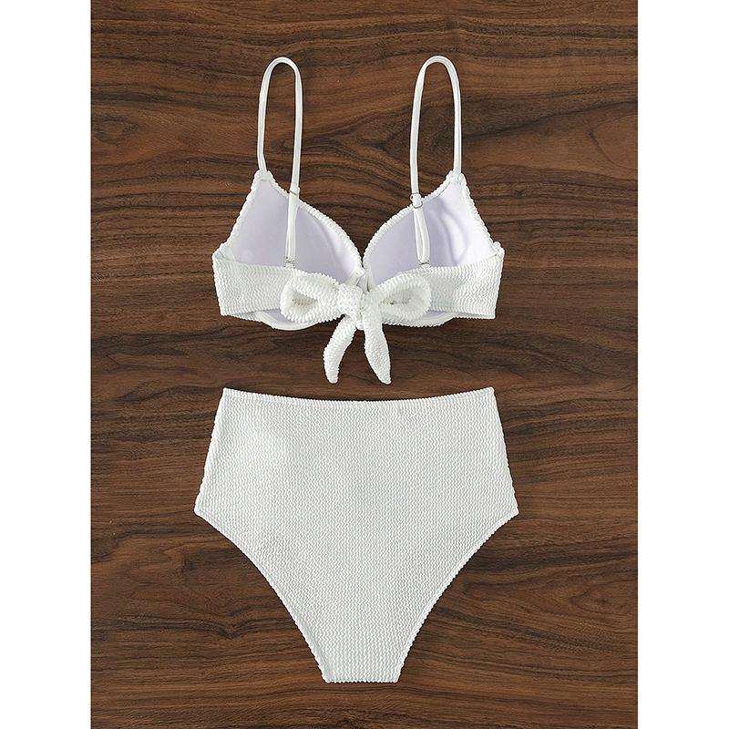 Gerüschter High Waist Bikini Push Up Badeanzug Damen Bademode Frauen Zweiteiliger Bikini Set Badegast Badeanzug