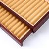 ybaymy Wooden Fountain Pen Case with 2 Drawers and Glass Luxury Pen Storage Case for Fountain Pen Collections 23-Piece Window,