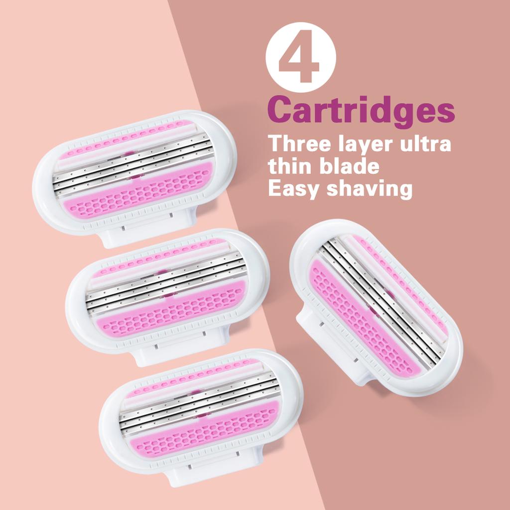 High Quality Safety Razor Blade Women Beauty Bikini Hair Removal Shaving Set Female Venus Shaver Replacement Heads