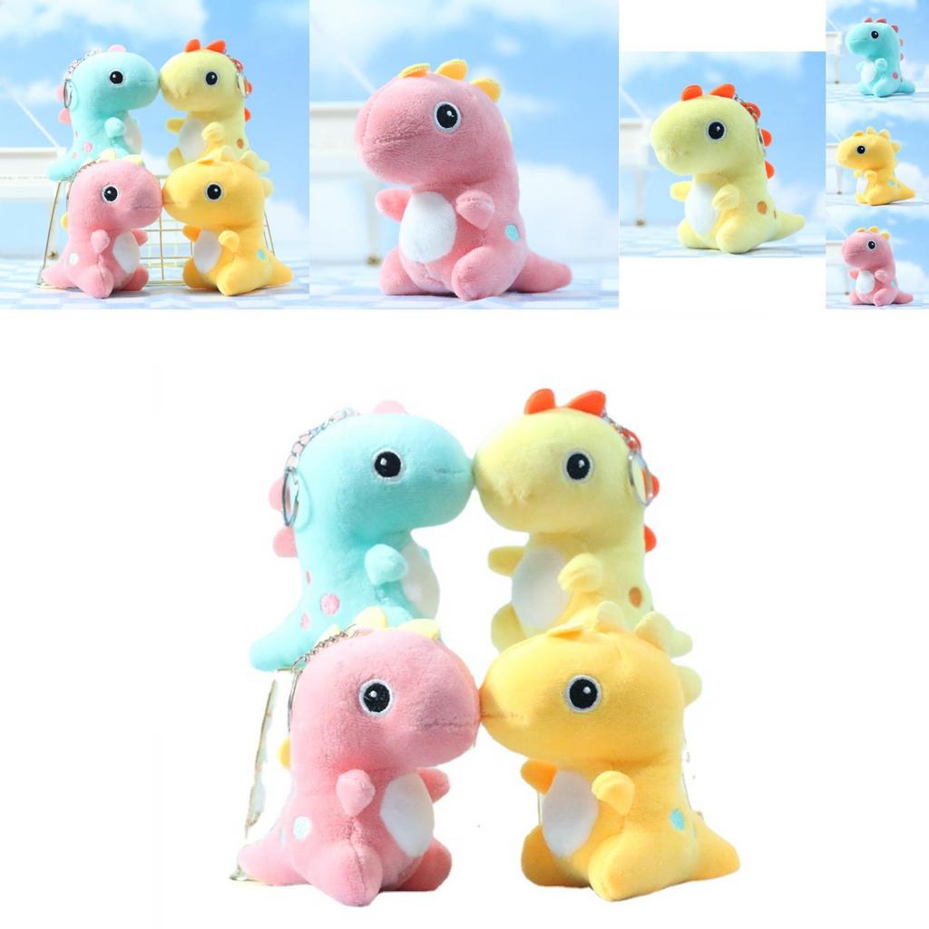 Adorable Mini Plush Dinosaur Keychain Cute Stuffed Animal Bag Charm For Gifts