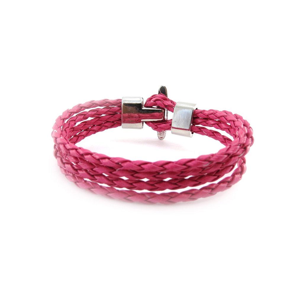 Les Trésors De Lily [J1322] - Steel Pink 'Peaceful' Mixed Bracelet