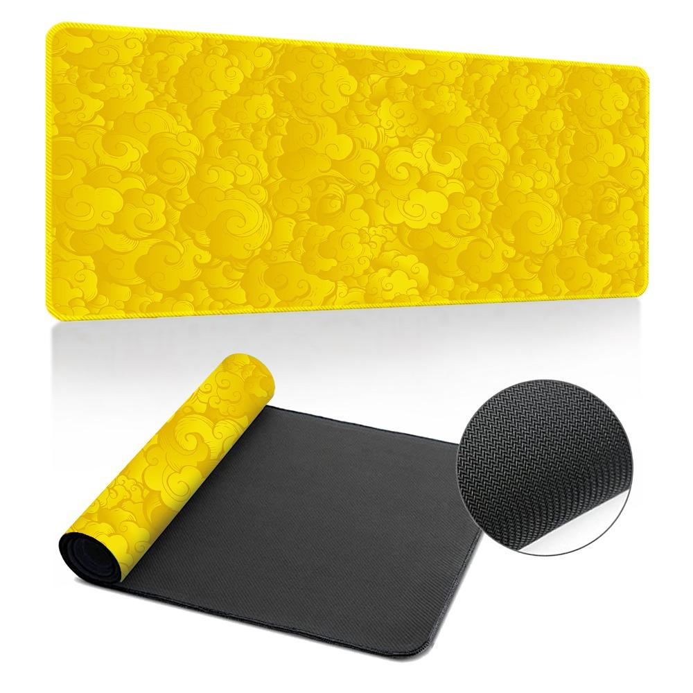 

Laptop Pads 900*400MM Japanese Cloud Mouse Pad Rubber Creative Keyboard Mats Extended Stitched Edge Gaming Mouse Pad Home Office жовтий