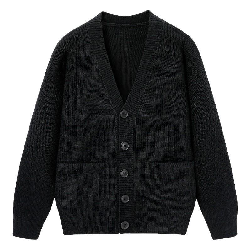 Men's Japanese Retro Cardigan: Casual, Solid Color, Cozy Knitwear for Autumn/Winter