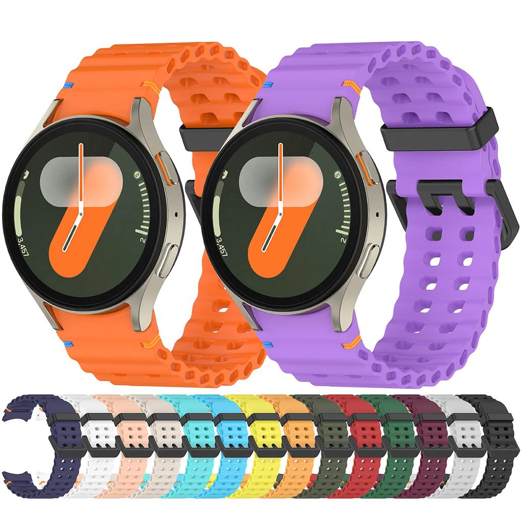 Band for Samsung Galaxy Watch 7/6/5 Pro/4 classic 40mm 44mm Sport Silicone No Gaps wrist correa Bracelet Galaxy Watch 7 straps