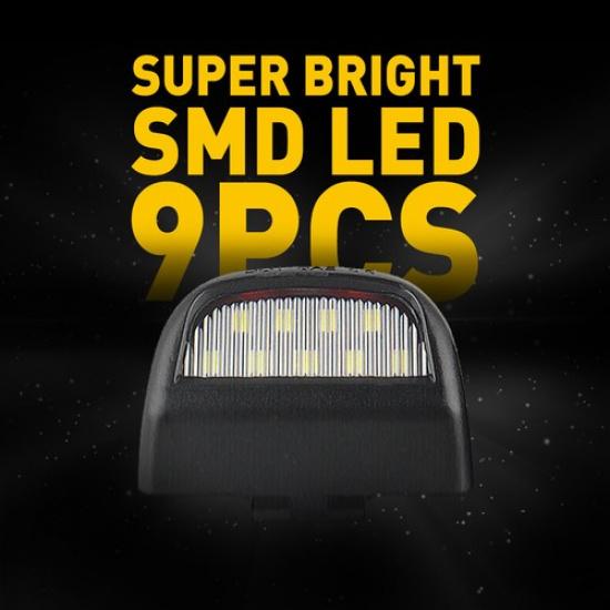 2 White For Sierra GMC 1500 2500 3500 HD LED License Plate Light Car Accessories