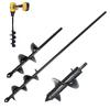 PLEAVIT Earth Drill, Auger Drill Bit, Hole Digger for Lawn and Garden Use, Hex Shank (Set of 3)