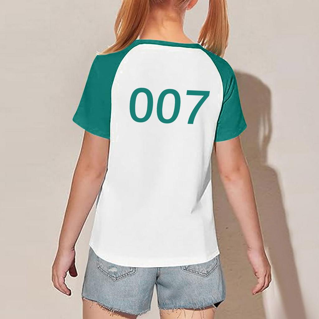 Topy pro mládež Dětské pro kluky a holky 2-10 let Kulatý výstřih Krátký rukáv Trendy topy