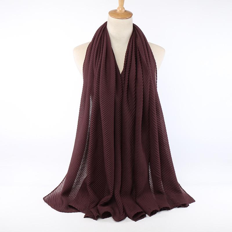 New Crinkle Cotton Scarf Head Hijab Wrap Solid Women Plain Shawls Foulard Femme Lady Headband Muslim Hijabs Store
