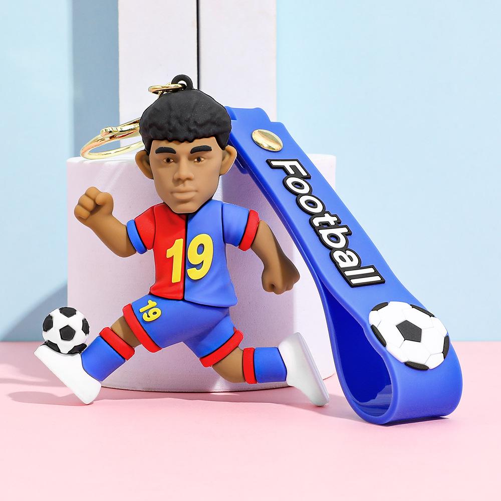 Portachiavi Immagine Stella del Calcio Decorazione Borsa Stella del Calcio Portachiavi Bambola Accessori Chiavi Auto Popolare per Uomini Regalo per Fan Prezzo all'Ingrosso