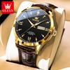 OLEVS 9956 Mens Watch Automatic Mechanical Watch Multifunctional Week Date Luxury Watch For Men 30m Waterproof Luminous Box