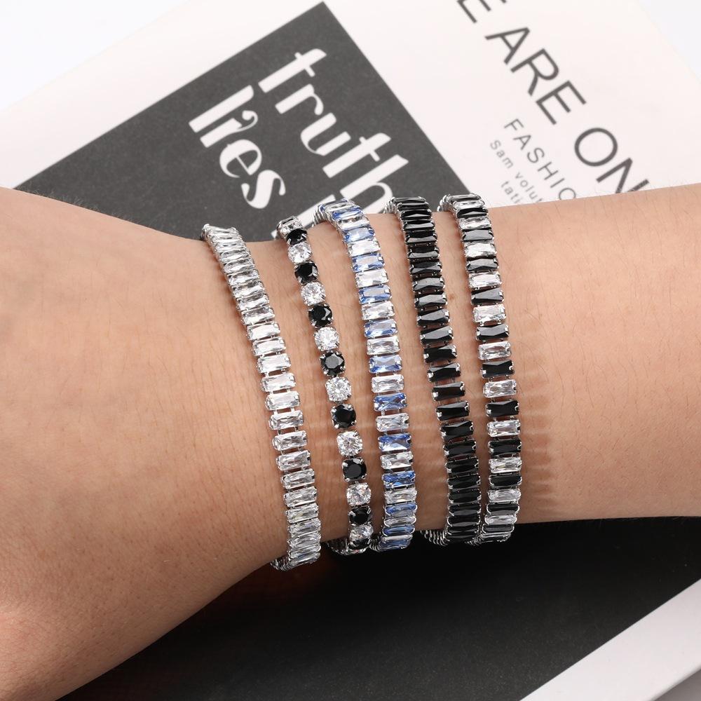 Stainless Steel Bracelet Titanium Steel Zircon Jewelry Unisex Accessories