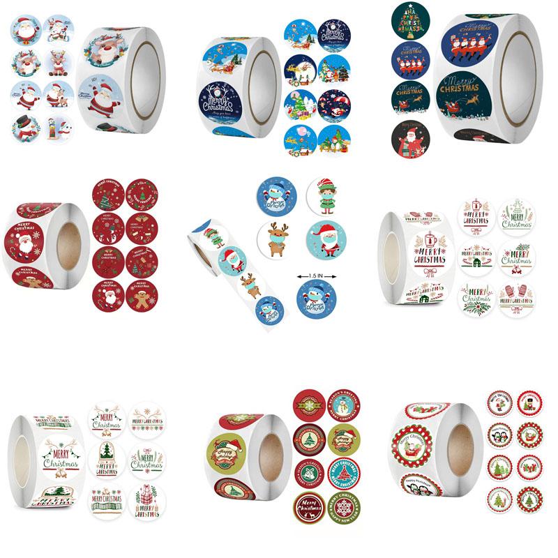 Children'S Christmas Gift Label Stickers School Teachers Commended Students Reward Self-Adhesive Decorative Gifts Series