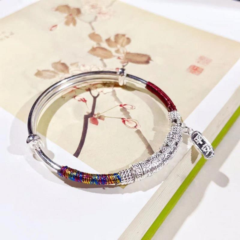Zuyin Xiangyun Ping'an Joyful Chinese Style Design Bracelet Woven Benmingnian Red Rope Solid Bracelet