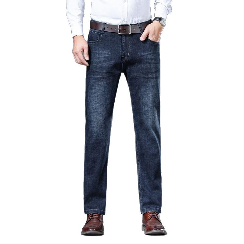 Men's Spring & Fall Loose Straight-Leg Jeans: Versatile, Trendy Business-Casual Trousers