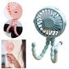 Ventilator für Kinderwagen, 3 Geschwindigkeiten, tragbarer Ventilator mit Nachtlicht, Schreibtischventilator, wiederaufladbar, für Kinderwagen, Autositz, Laufband, Camping