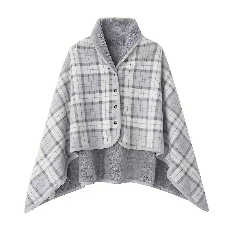 1PC Flannel Shawl Blanket Wearable Lazy Casual Office Warmth Shawl Blanket for Comfort And Style