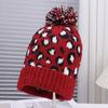 Fashion new hot-selling leopard print knitted wool hat outdoor travel out windproof cover warm hat