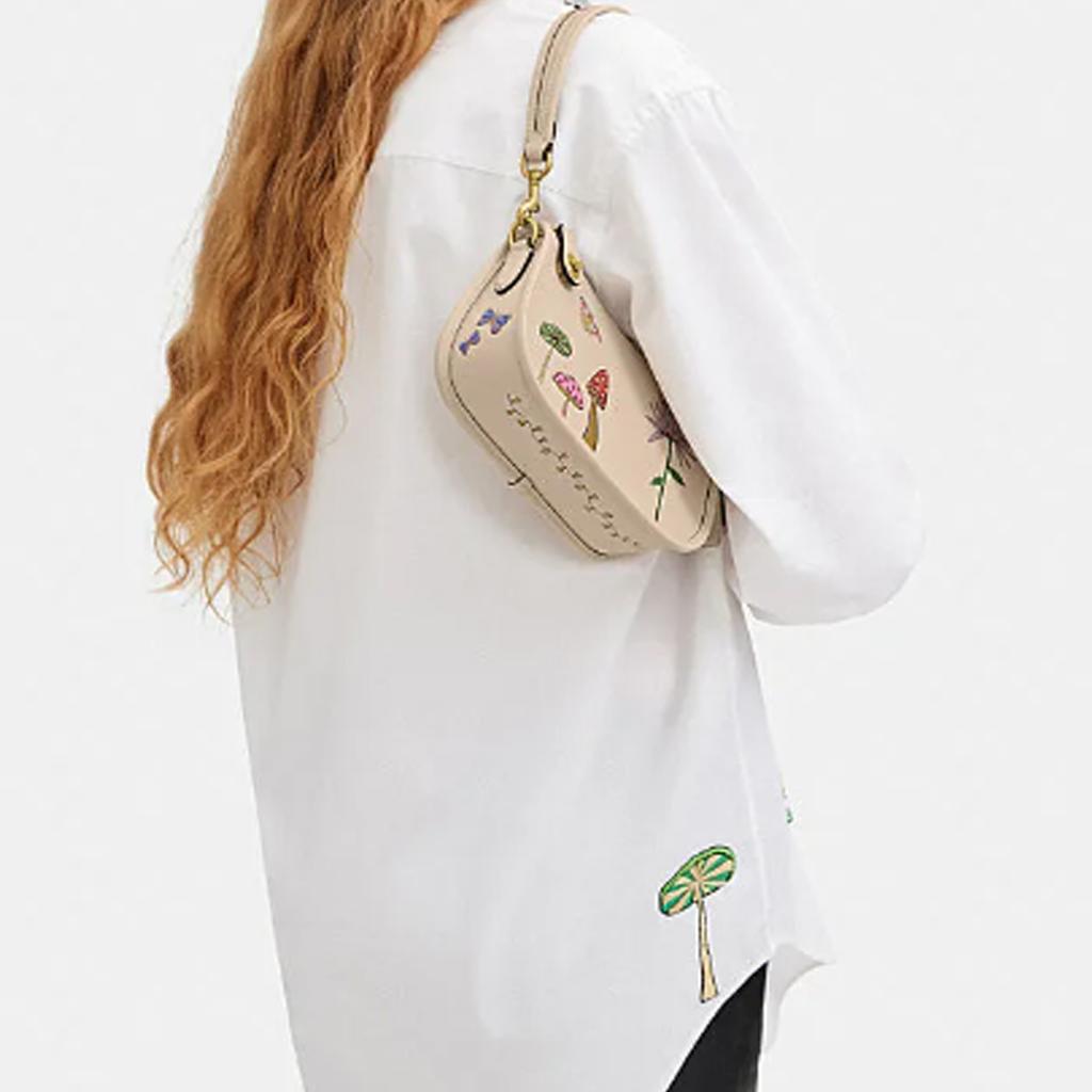 Nová kožená taška přes rameno COACH X OBSERVED, Pouch, Kabelka, Dámská taška přes rameno Slonová kost bílá CK419-B4RHR