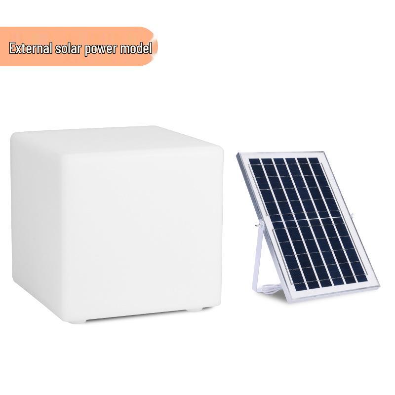 Seven-Color LED Luminous Cube: Night Light Stool & Outdoor Courtyard Lamp