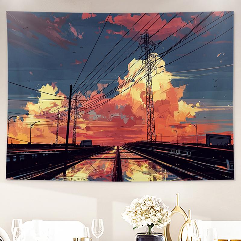 

Красивый настенный декор, вечерний гобелен, декор, вечерний гобелен с закатом, настенный декор, настенный гобелен 100X75CM