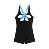 Women's Color-blocked Backless One-piece Swimsuit