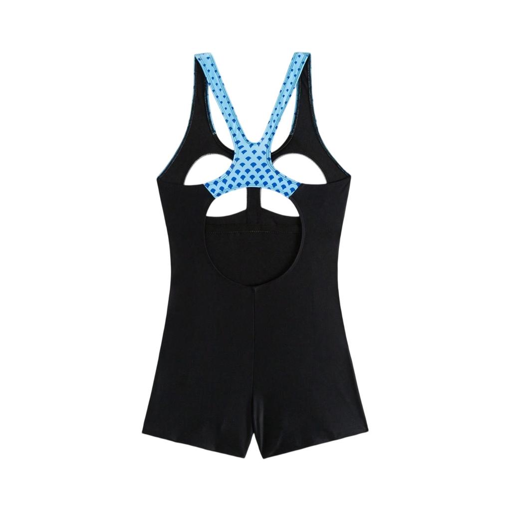 Women's Color-blocked Backless One-piece Swimsuit