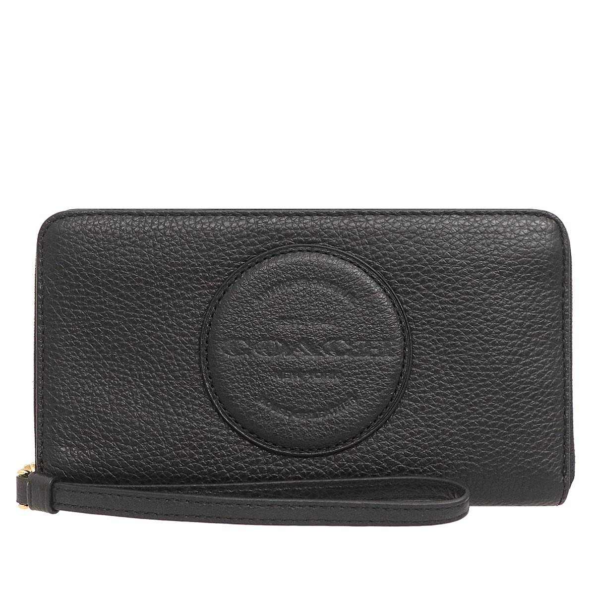 

Кошелек COACH FC4111 C4111 из черной шагреневой кожи с нашивкой-логотипом COACH Dempsey, большой кошелек для телефона [Coach] (Длинный кошелек) Женская [Товар Outlet] [Бренд] [Товар]