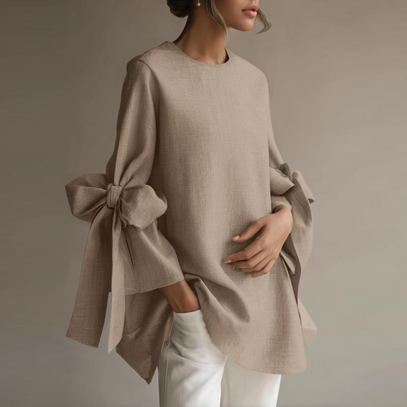 ZANZEA Dámská ležérní halenka s kulatým výstřihem a volným 3/4 rukávem