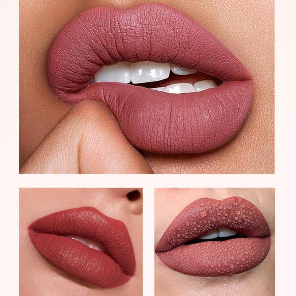 Fit Colors 8-farger bok Lip Color gaveeske, tåkefløyel uten dyppekopp flytende leppestiftsett